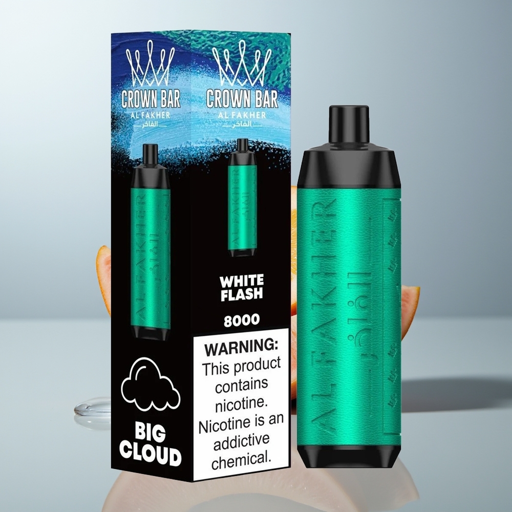 Wholesale Canada Al Fakher Crown Bar 8000 Puffs USB Type-C White Flash