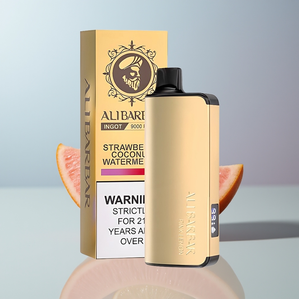 Wholesale Canada Alibarbar Ingot 9000 Puffs 22ml LED Pink Lemonade