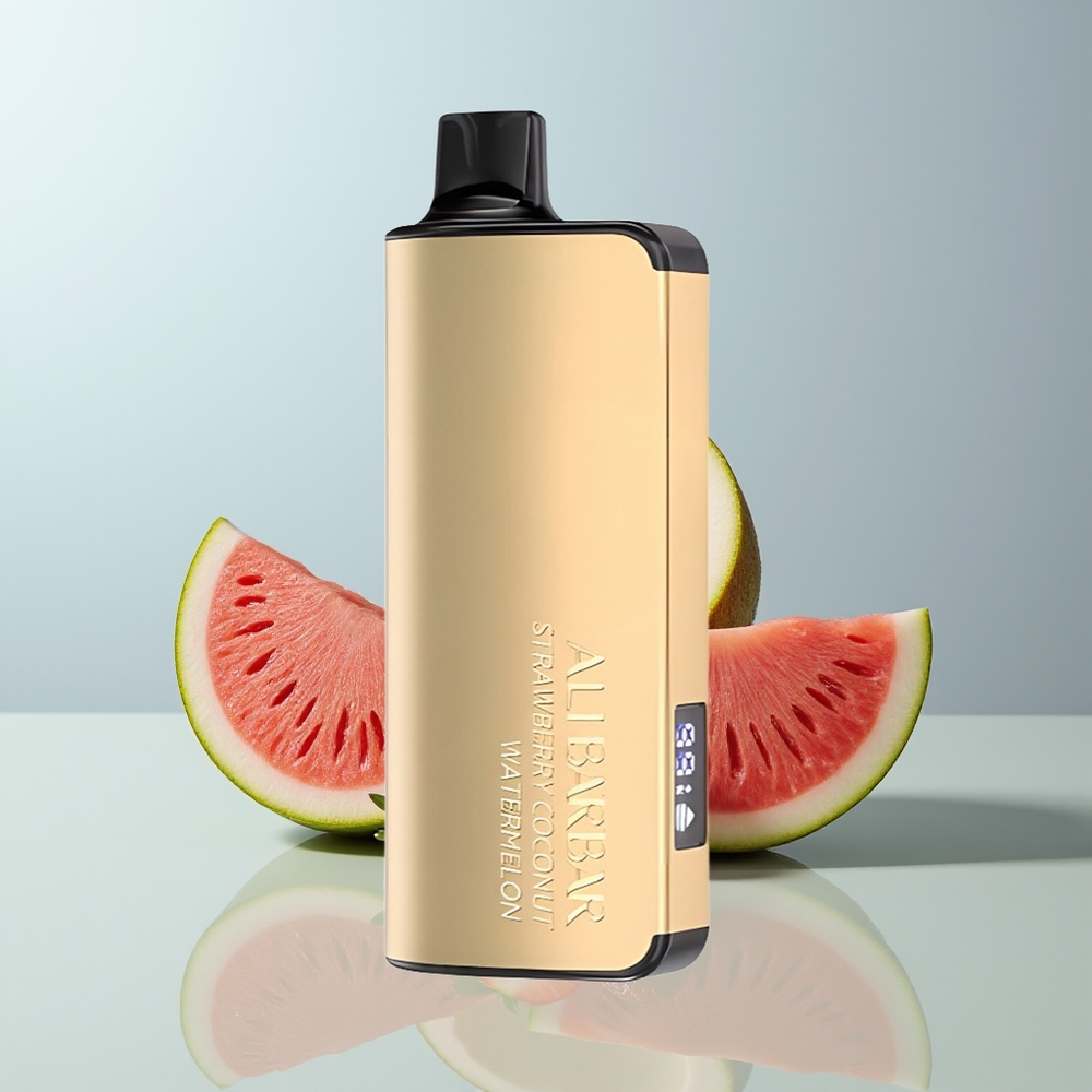 Wholesale Canada Alibarbar Ingot 9000 Puffs 2350mAh LED Strawberry Coconut Watermelon