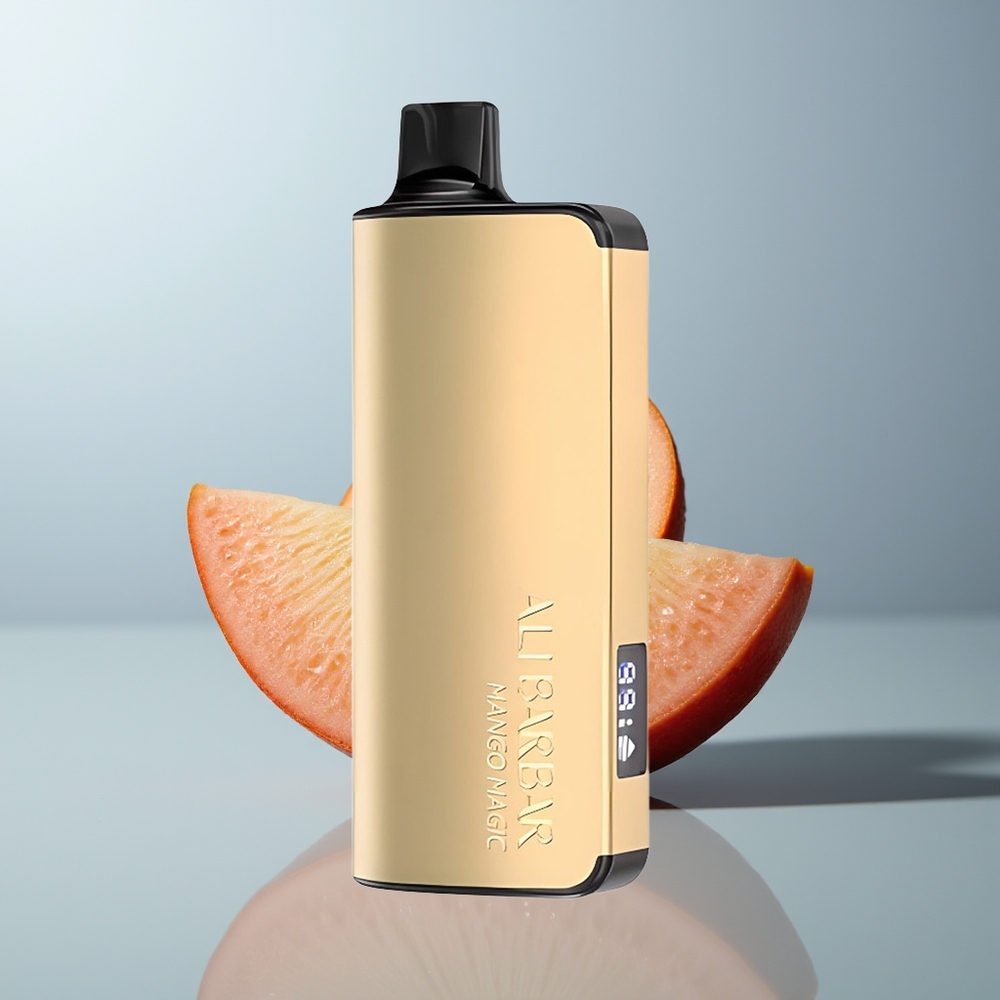 Wholesale Canada Alibarbar Ingot 9000 Puffs 2350mah LED Display Mango Magic