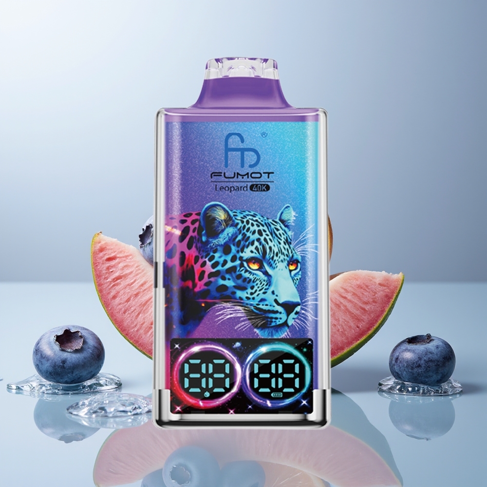 Wholesale Canada Fumot Leopard 40K Puffs 5 Nicotine Dual Mesh Blueberry On Ice