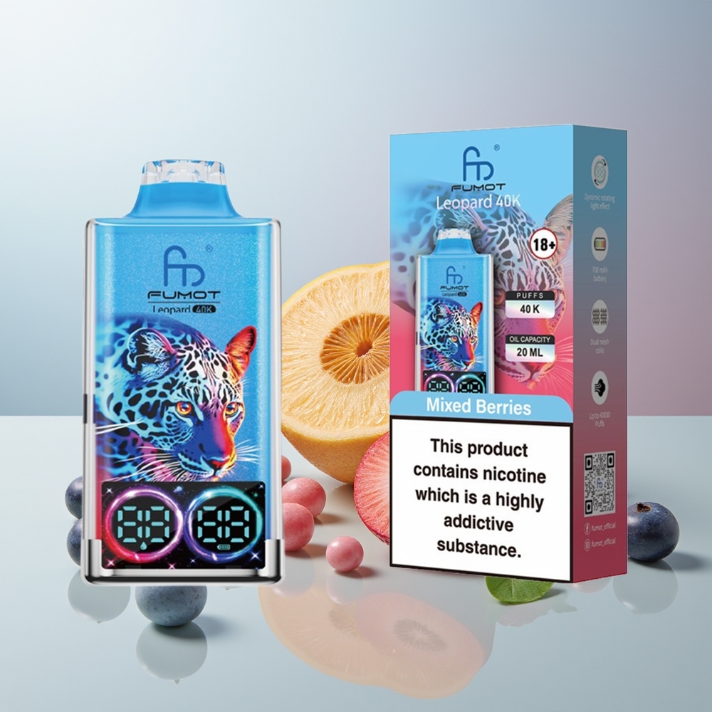 Wholesale Canada Fumot Leopard 40K Puffs Dual Mesh 700mAh Mixed Berries Disposable Vape