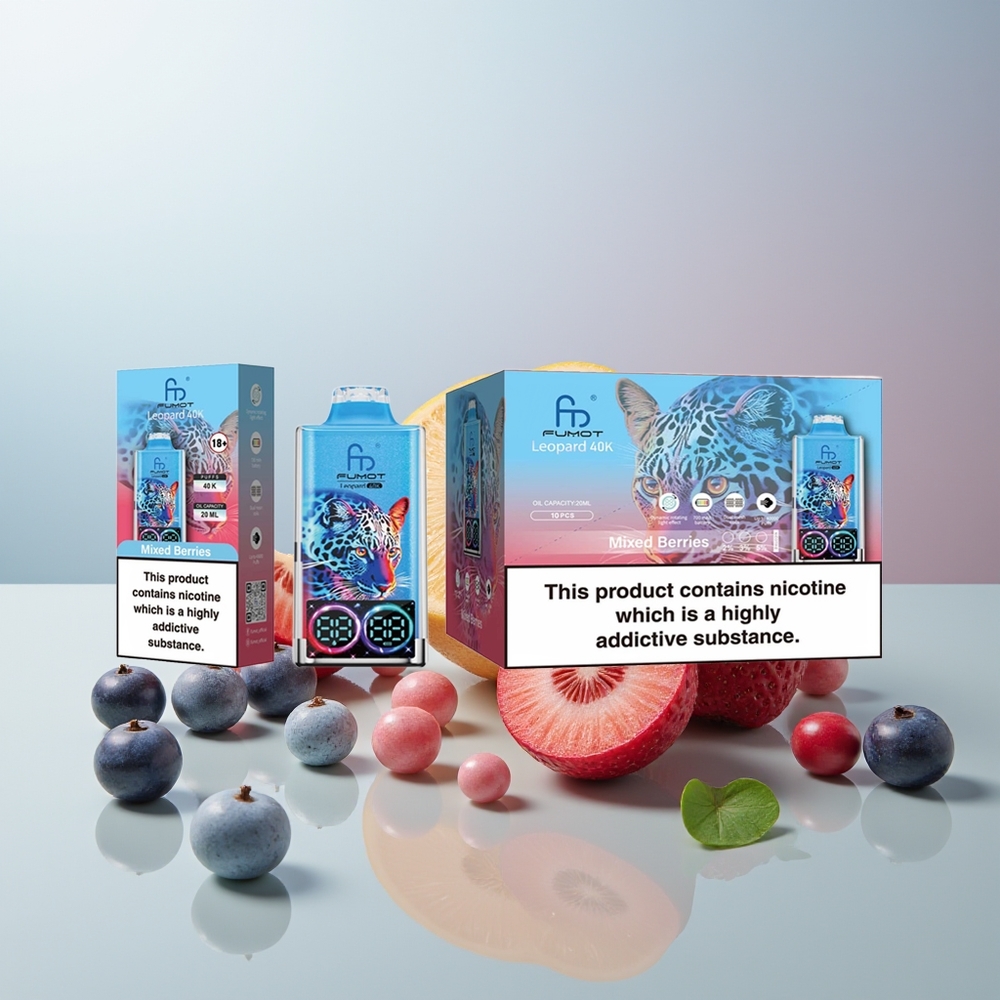 Wholesale Canada Fumot Leopard 40K Puffs Dual Mesh 700mAh Mixed Berries Disposable Vape