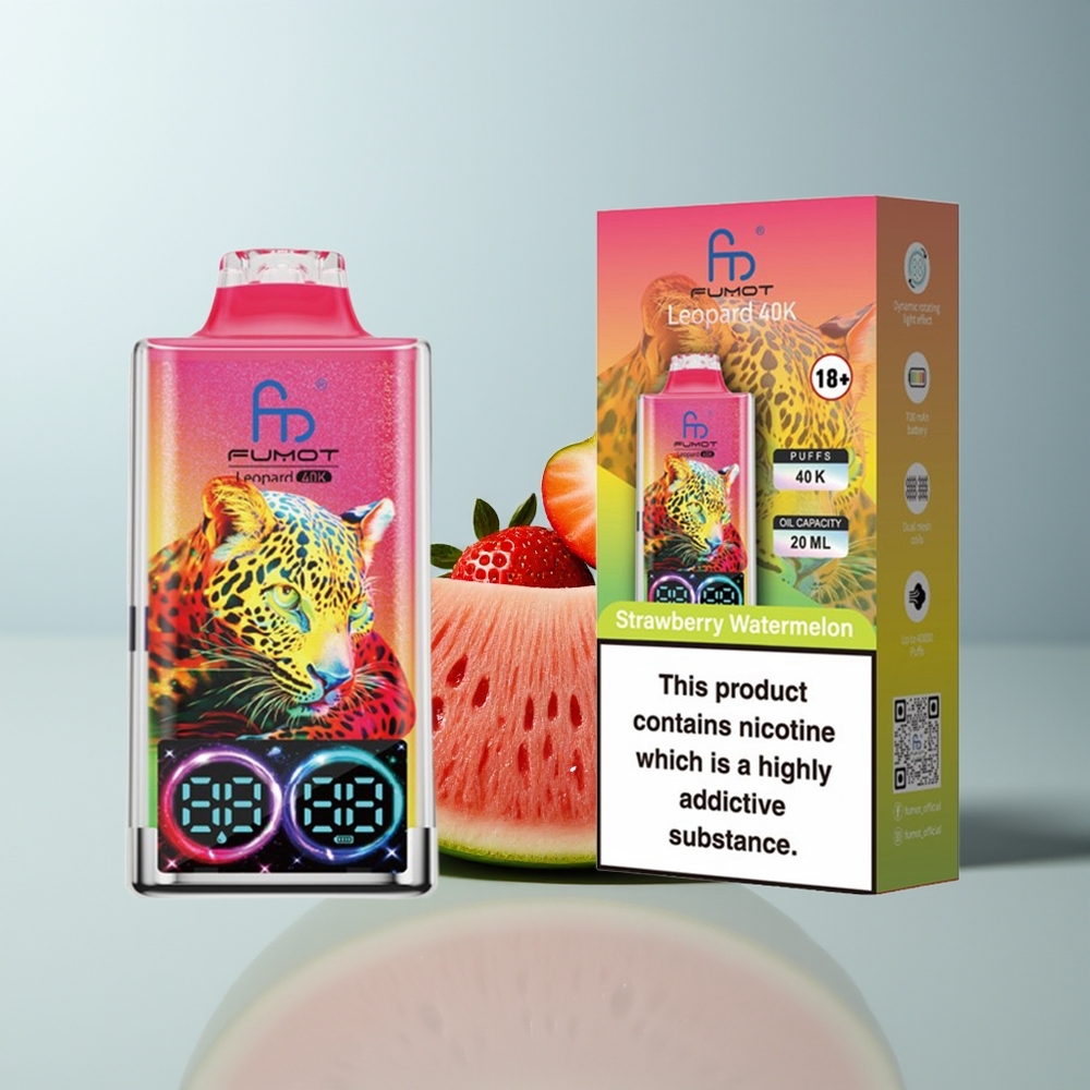 Wholesale Canada Fumot Leopard 40K Puffs Dual Mesh Strawberry Watermelon