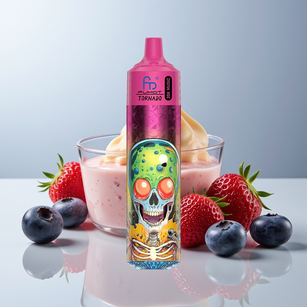 Wholesale Canada Fumot Randm Tornado 30000 Puffs 30mL Blueberry Strawberry Raspberry Ice Cream