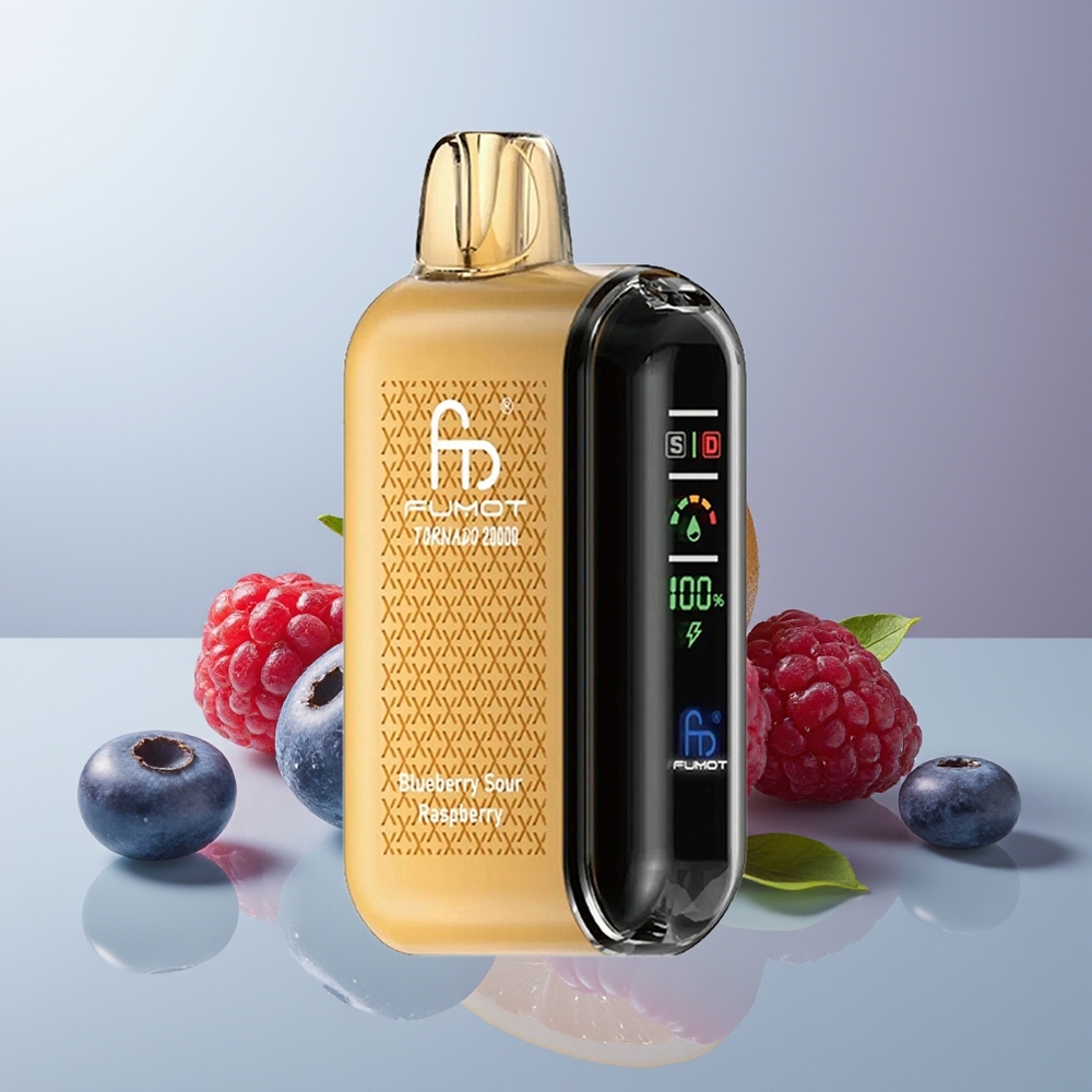 Wholesale Canada Fumot Tornado 20000 Puffs Dual Mesh Airflow Control Blueberry Sour Raspberry