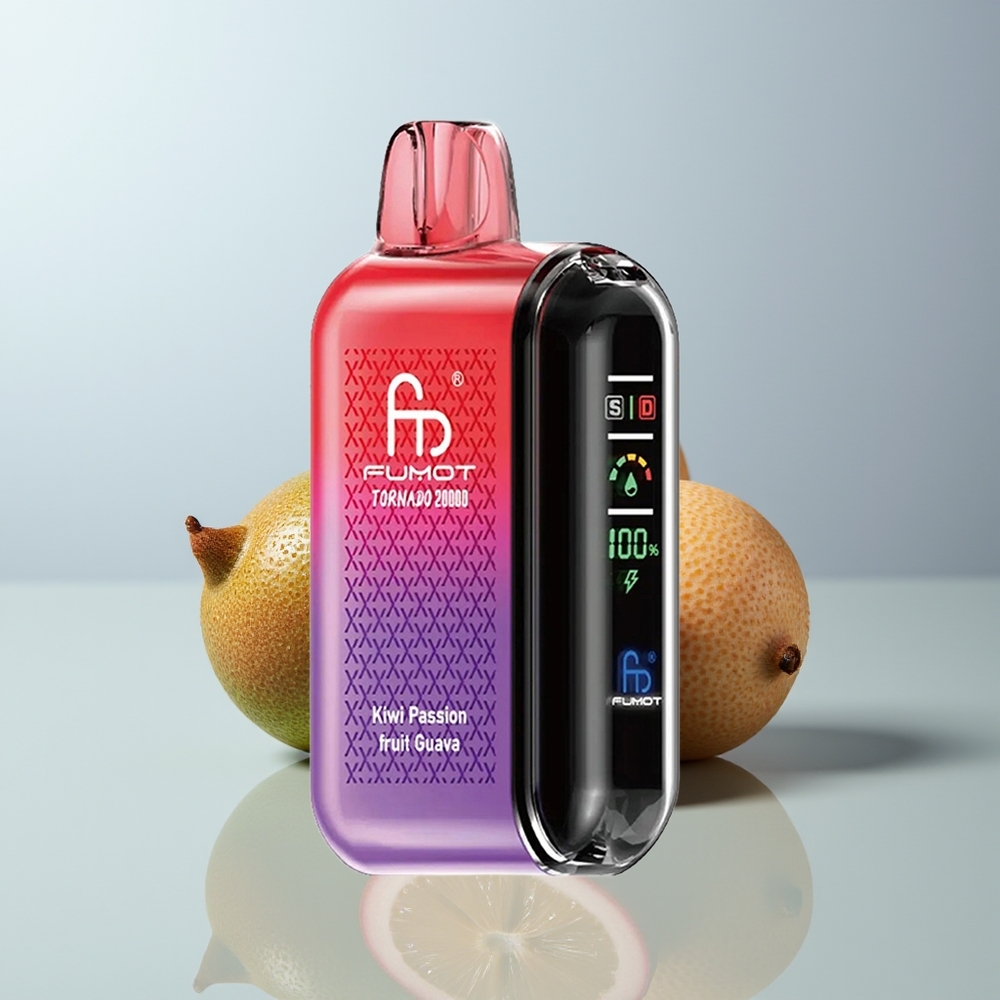Wholesale Canada Fumot Tornado 20000 Puffs Dual Mesh Coil Kiwi Passion Fruit Guava