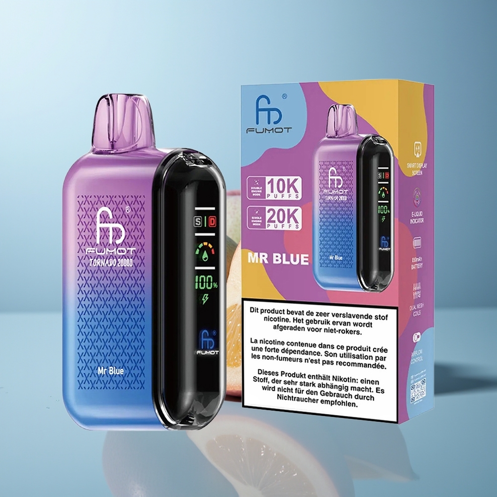 Wholesale Canada Fumot Tornado 20000 Puffs Dual Mesh Coil Mr Blue