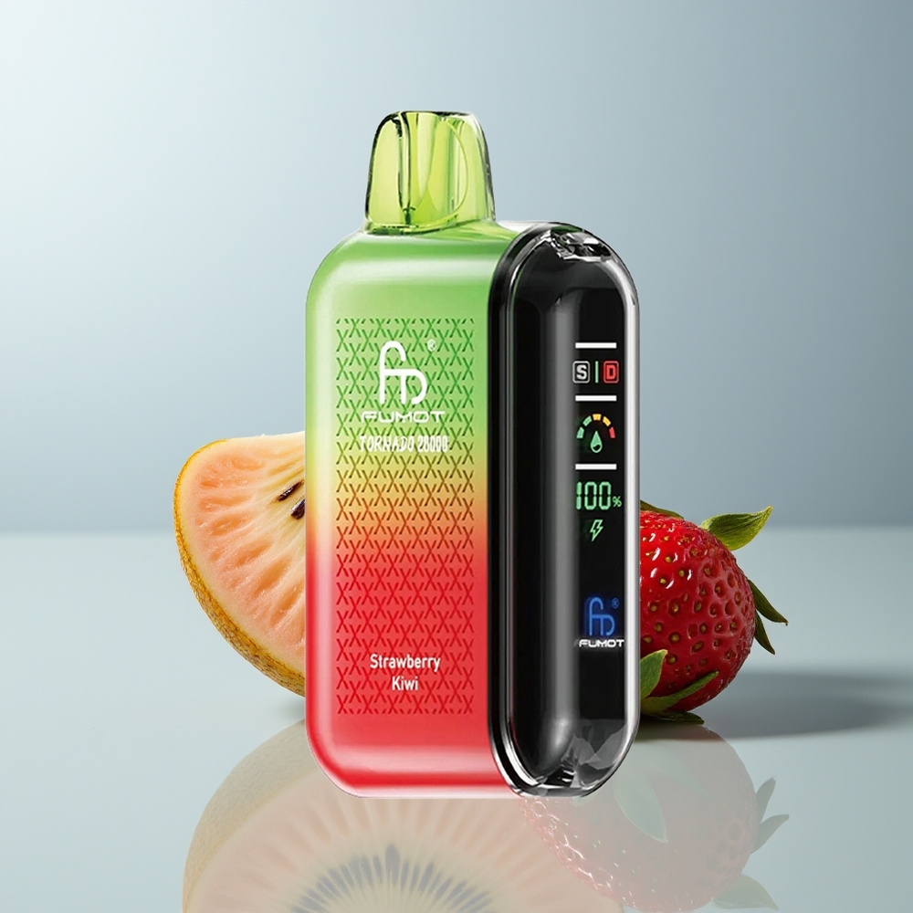 Wholesale Canada Fumot Tornado 20000 Puffs Dual Mesh Coil Strawberry Kiwi