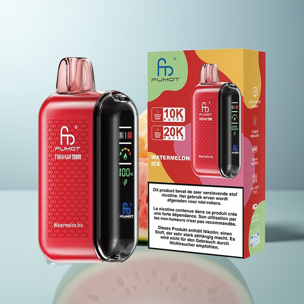 Wholesale Canada Fumot Tornado 20000 Puffs Dual Mesh Coil Watermelon Ice