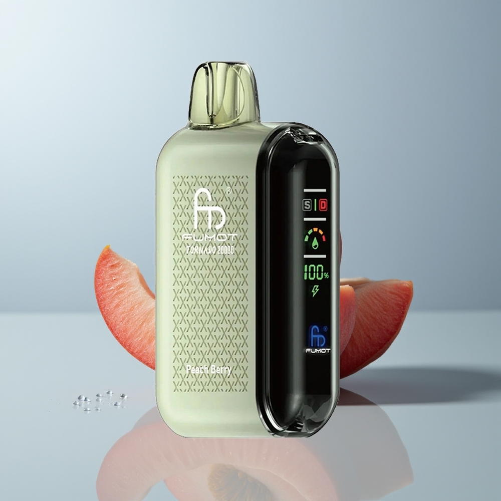 Wholesale Canada Fumot Tornado 20000 Puffs Dual Mesh Peach Berry