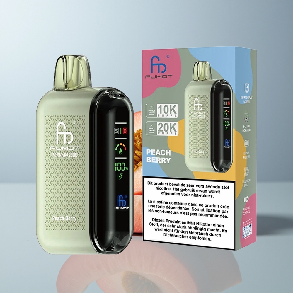 Wholesale Canada Fumot Tornado 20000 Puffs Dual Mesh Peach Berry
