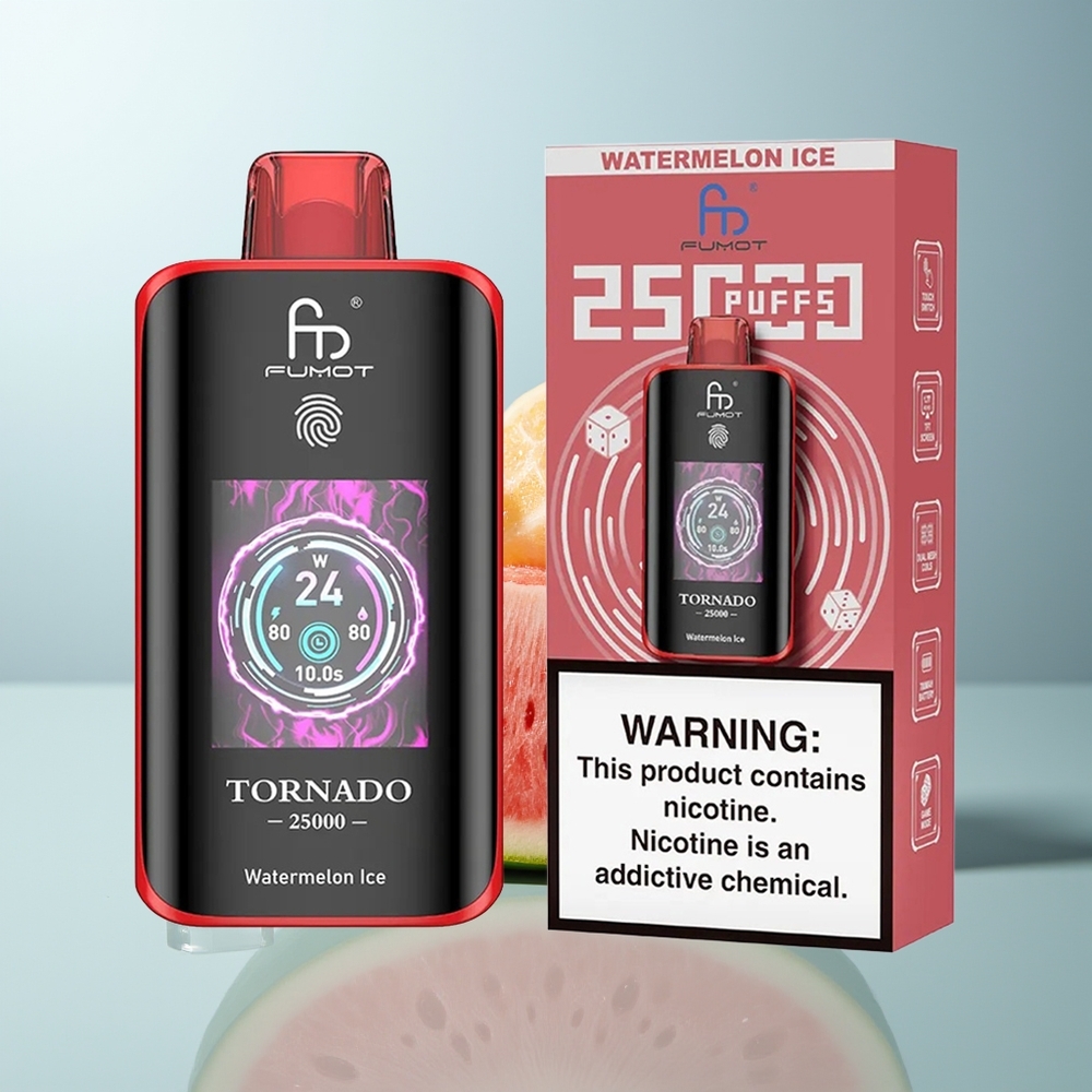 Wholesale Canada Fumot Tornado 25000 Puffs 700mAh Rechargeable Watermelon Ice