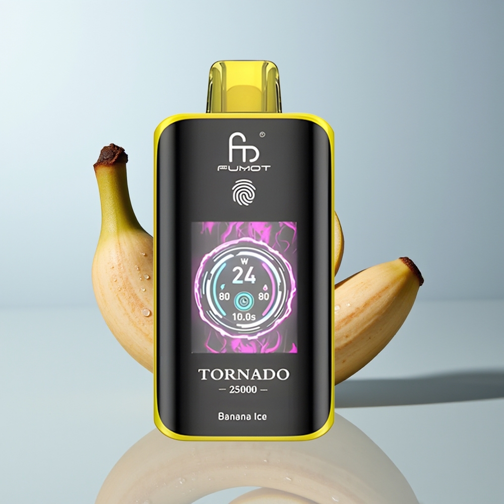 Wholesale Canada Fumot Tornado 25000 Puffs HD Screen Type-C Banana Ice