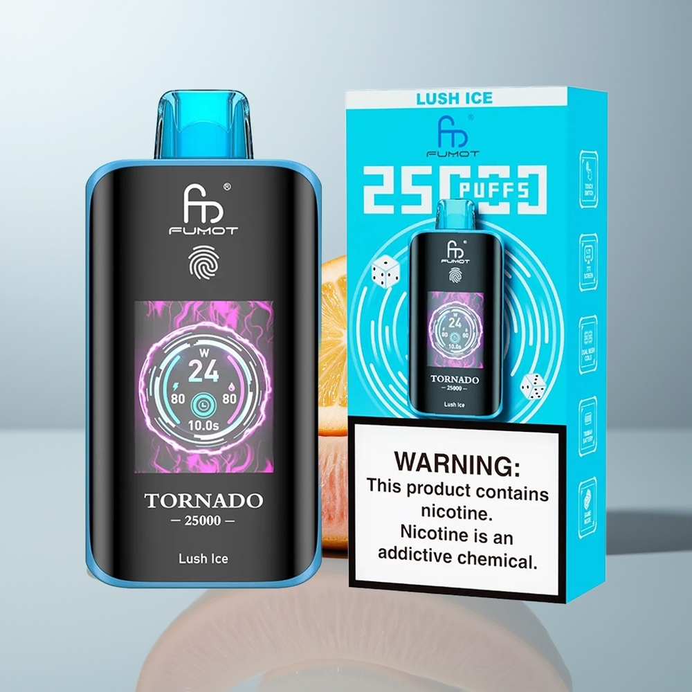 Wholesale Canada Fumot Tornado 25000 Puffs HD Screen Type-C Lush Ice
