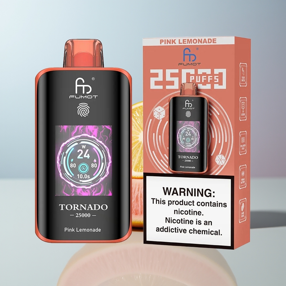 Wholesale Canada Fumot Tornado 25000 Puffs HD Screen Type-C Pink Lemonade