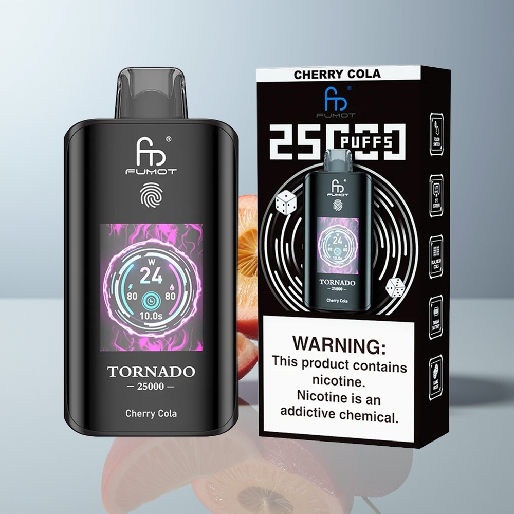 Wholesale Canada Fumot Tornado 25000 Puffs Rechargeable 20ml Cherry Cola