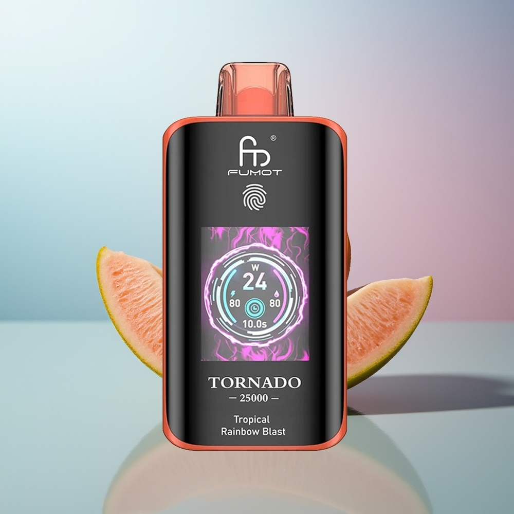 Wholesale Canada Fumot Tornado 25000 Puffs Rechargeable 700mAh Tropical Rainbow Blast