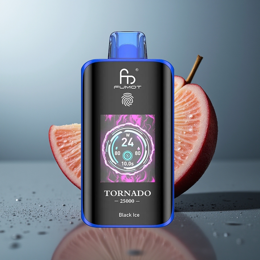 Wholesale Canada Fumot Tornado 25000 Puffs Rechargeable HD Screen Black Ice