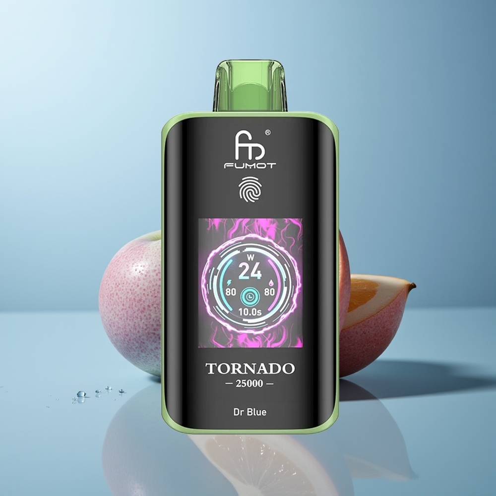 Wholesale Canada Fumot Tornado 25000 Puffs Rechargeable HD Screen Dr Blue
