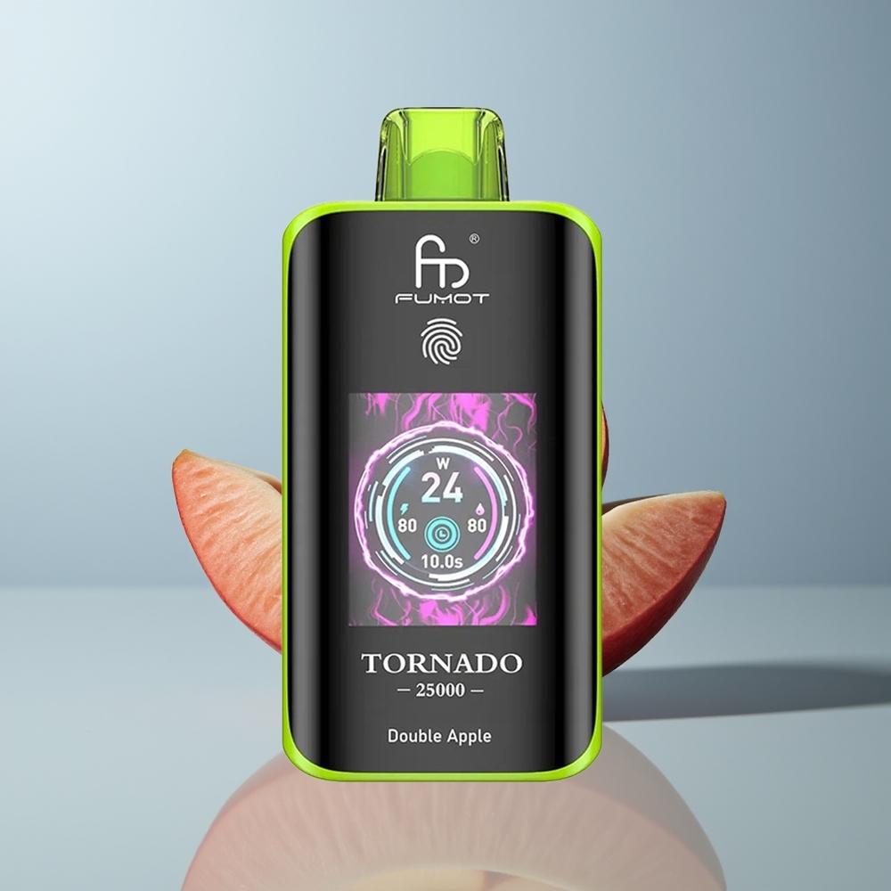 Wholesale Canada Fumot Tornado 25000 Puffs Rechargeable Type-C Double Apple