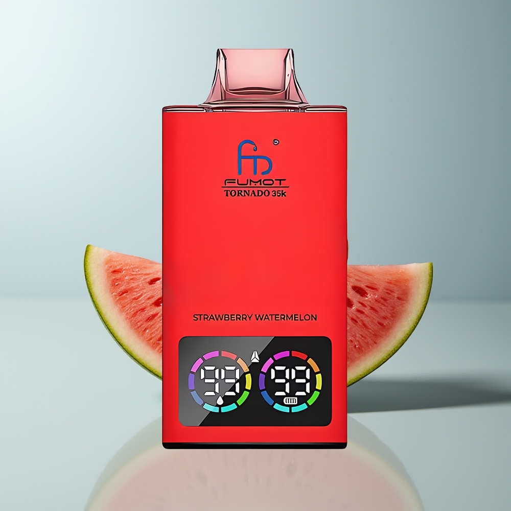 Wholesale Canada Fumot Tornado 35000 Puffs Dual Mesh Coil RGB Lights Strawberry Watermelon
