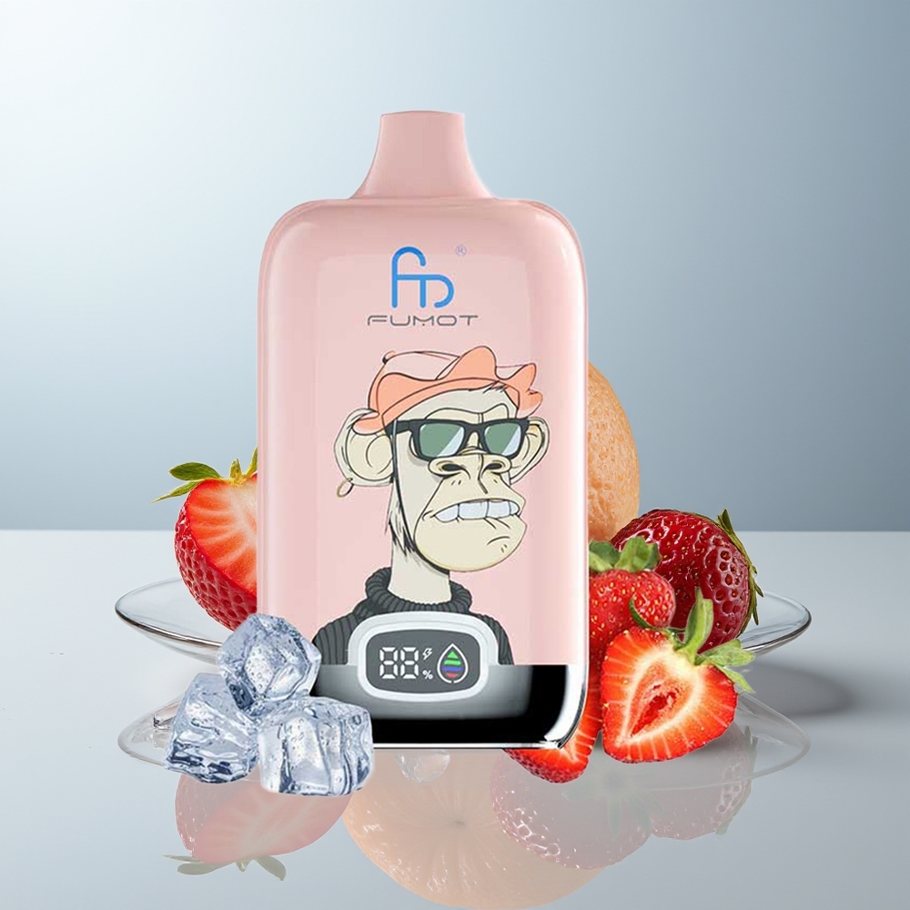 Wholesale Canada Fumot Tornado Digital Box 12000 Puffs Rechargeable Strawberry Ice