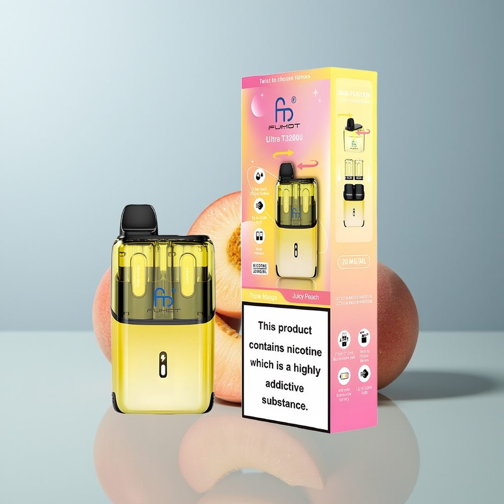 Wholesale Canada Fumot Ultra T32000 32000 Puffs 24ml E-Liquid Triple Mango Juicy Peach Disposable Vape