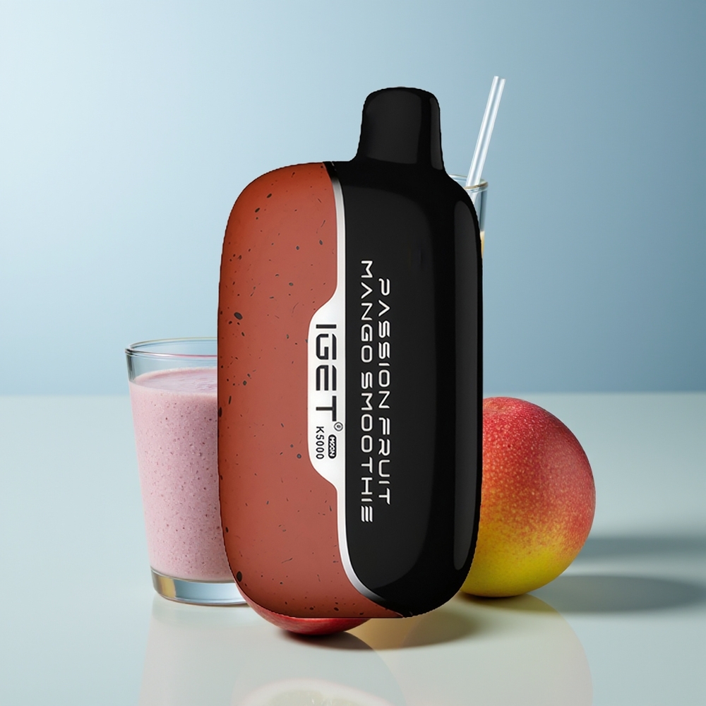 Wholesale Canada IGET Moon K5000 5000 Puffs Mesh Coil Disposable Vape Passion Fruit Mango Smoothie