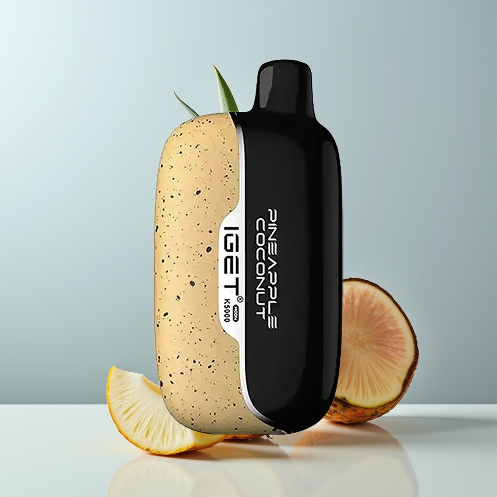 Wholesale Canada IGET Moon K5000 5000 Puffs Mesh Coil Disposable Vape Pineapple Coconut