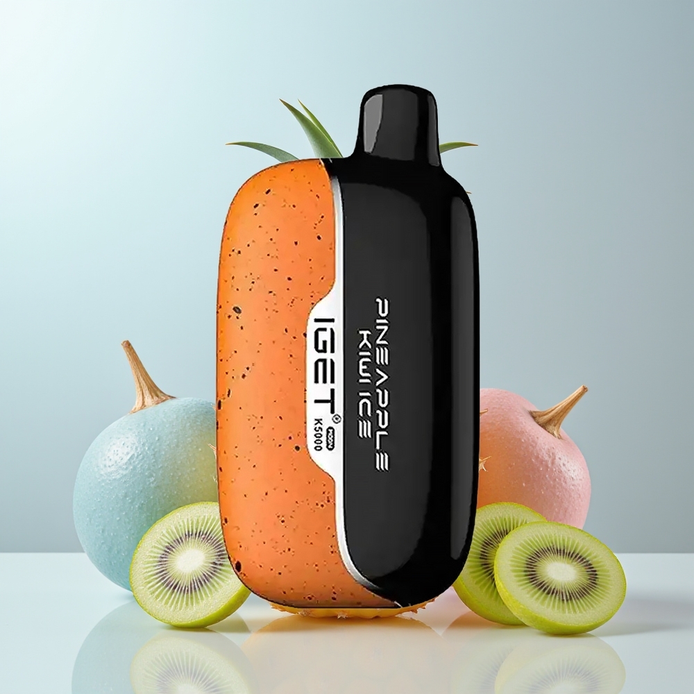 Wholesale Canada IGET Moon K5000 5000 Puffs Mesh Coil Pineapple Kiwi Ice Disposable Vape