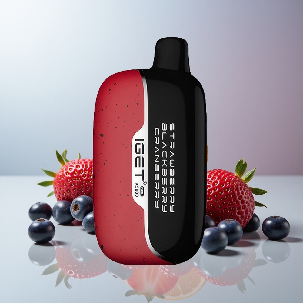 Wholesale Canada IGET Moon K5000 5000 Puffs Mesh Coil Strawberry Blackberry Cranberry