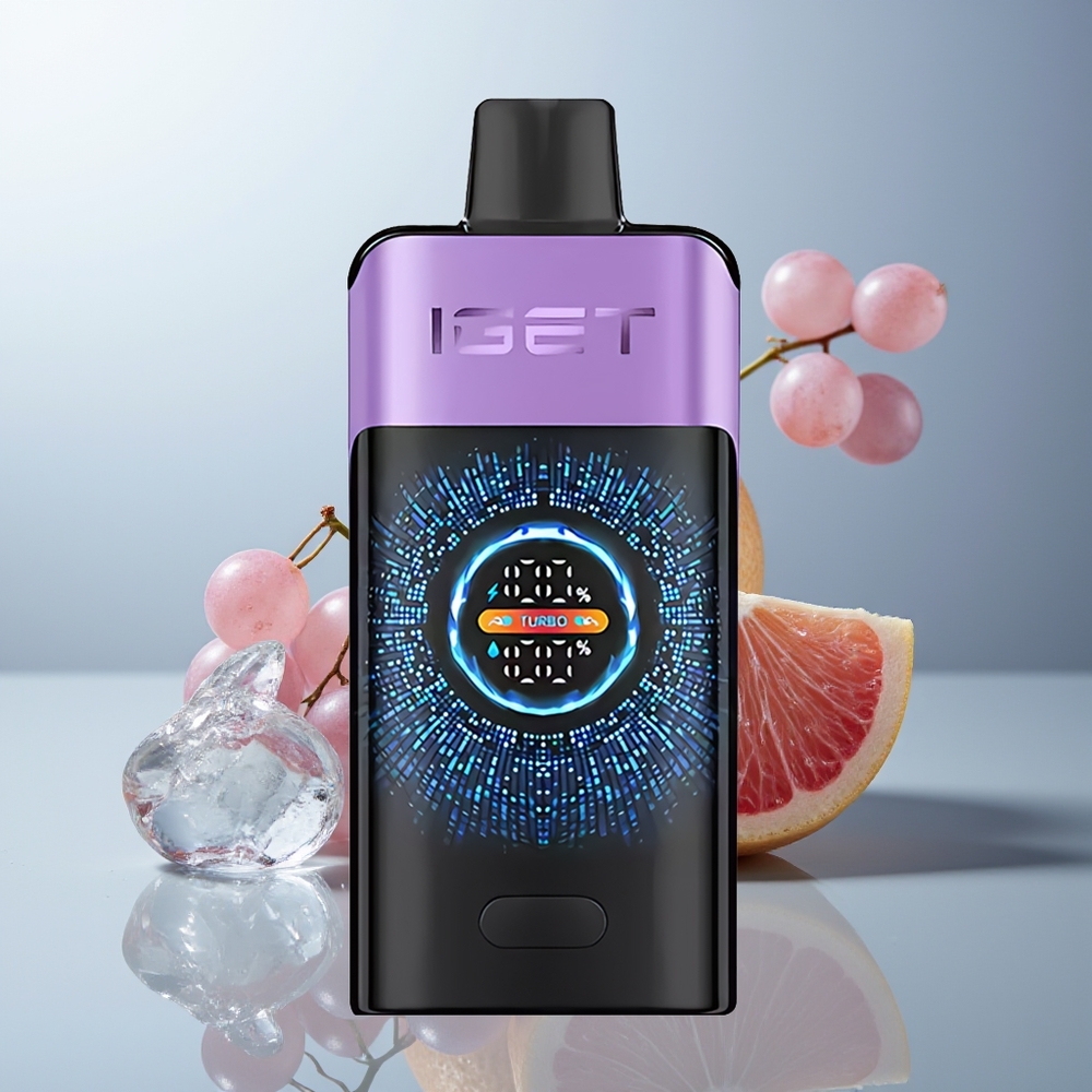 Wholesale Canada IGET ONE 12000 Puffs 2700mAh Curved Screen Grape Ice