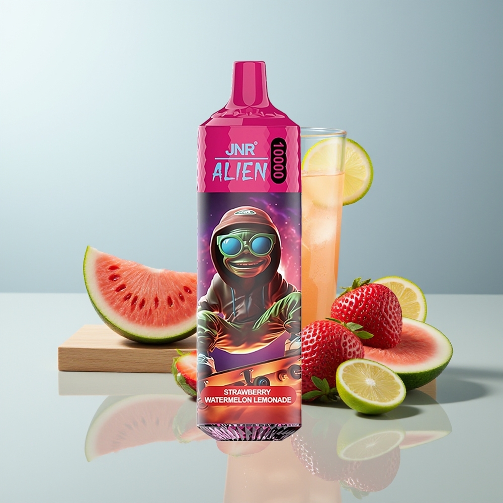 Wholesale Canada JNR Alien 10000 Puffs 850mAh Type-C Strawberry Watermelon Lemonade