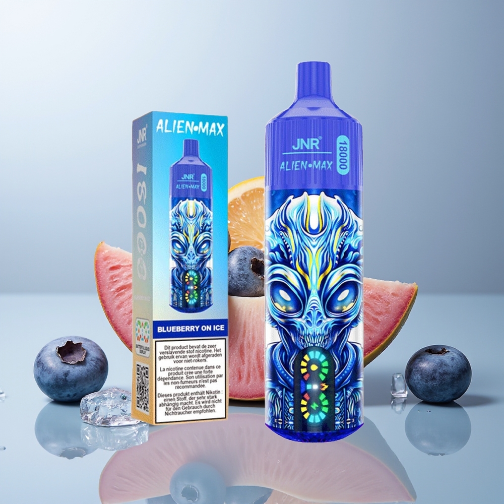 Wholesale Canada JNR Alien Max 18000 Puffs Dual Mesh 28ml Blueberry On Ice