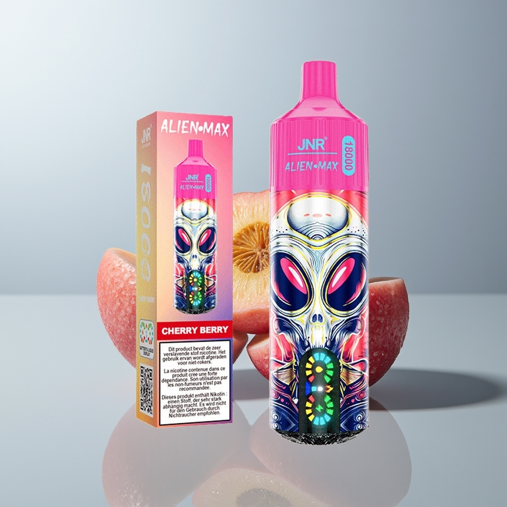 Wholesale Canada JNR Alien Max 18000 Puffs Dual Mesh Coil Type-C Cherry Berry
