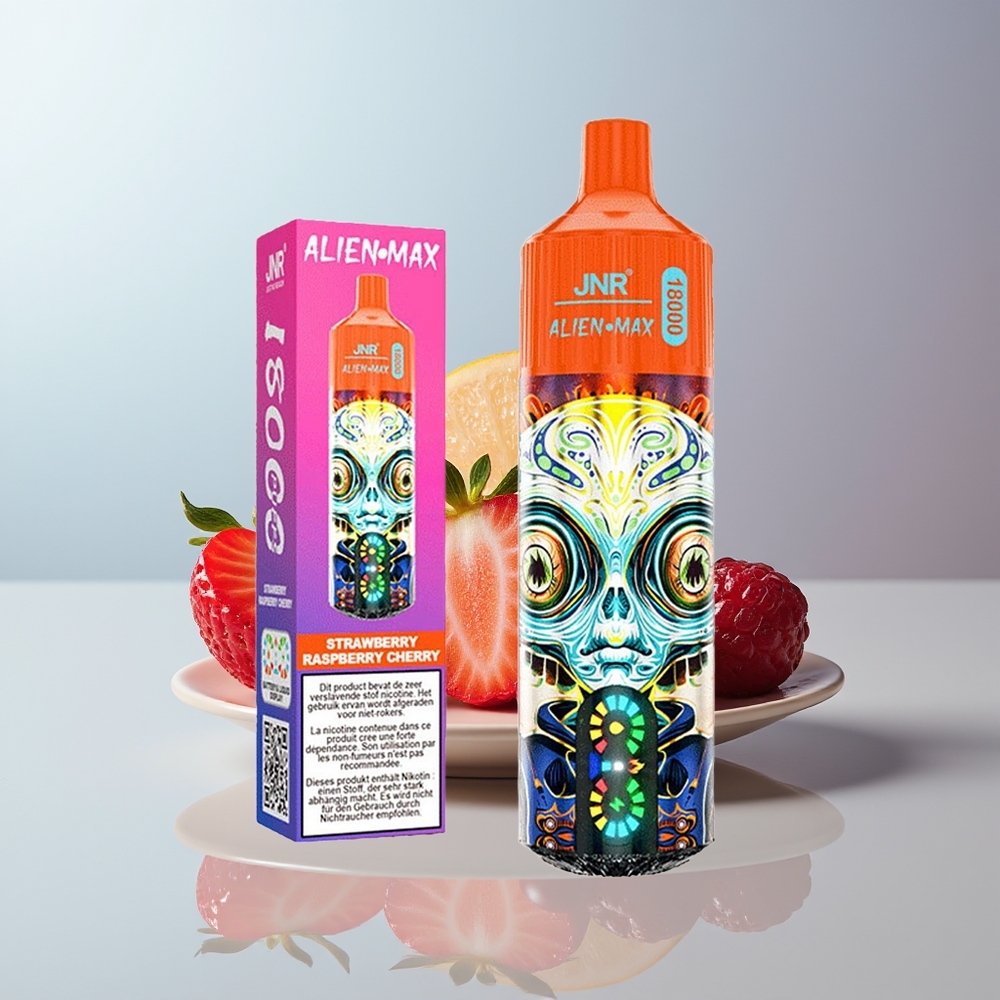 Wholesale Canada JNR Alien Max 18000 Puffs Dual Mesh Strawberry Raspberry Cherry