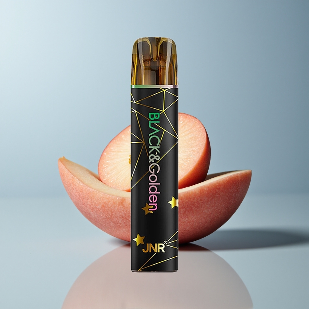 Wholesale Canada JNR BlackGolden 800 Puffs 2 Nicotine Peach Fruit Disposable Vape
