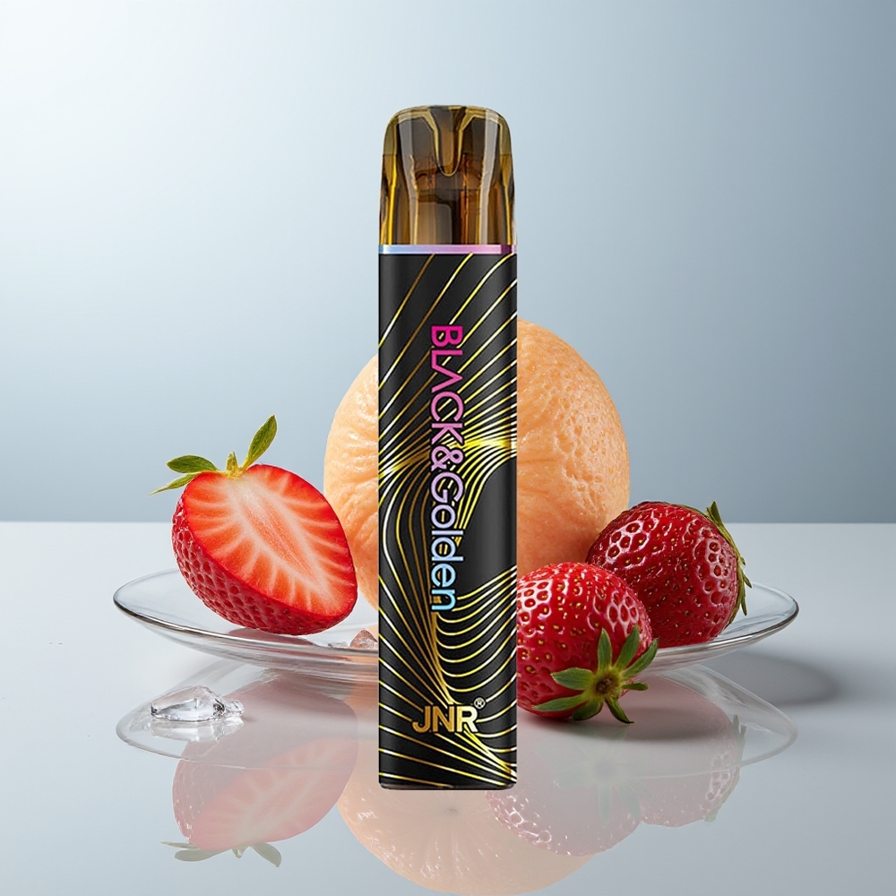 Wholesale Canada JNR BlackGolden 800 Puffs 550mAh Strawberry Ice Disposable Vape