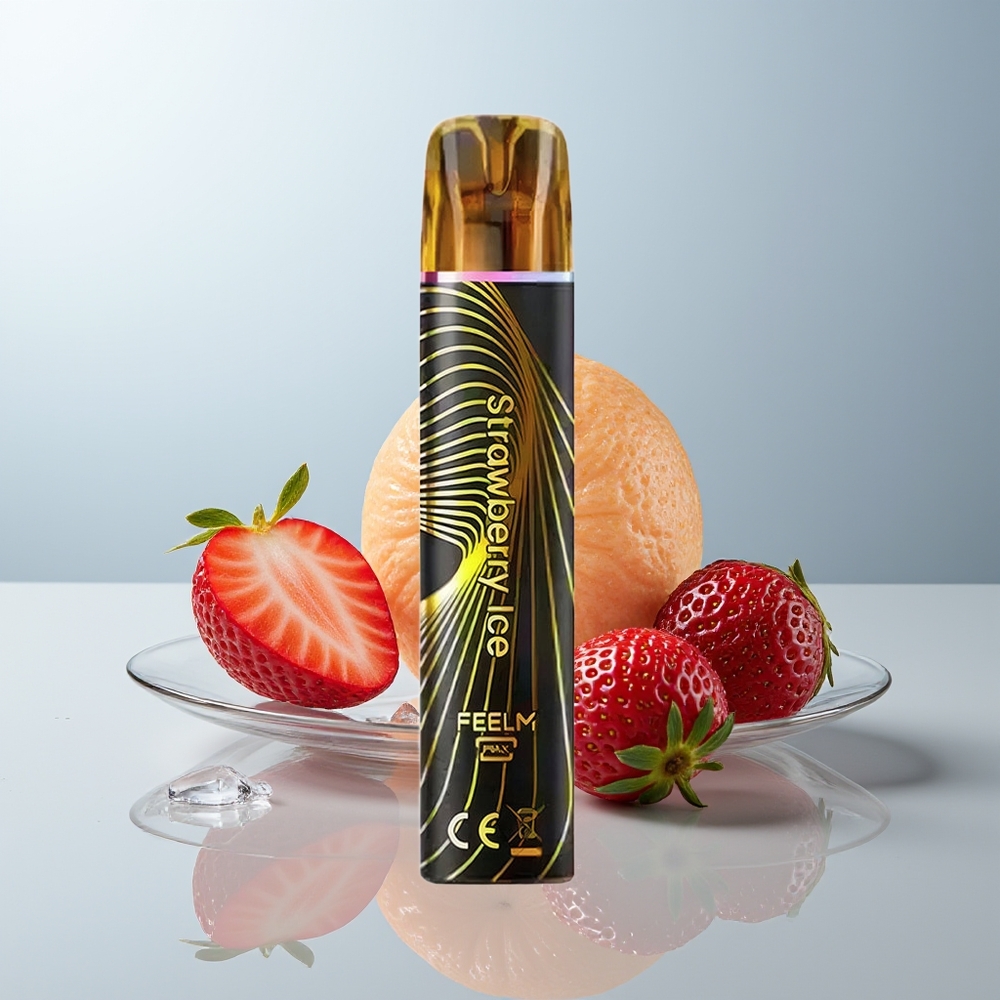 Wholesale Canada JNR BlackGolden 800 Puffs 550mAh Strawberry Ice Disposable Vape