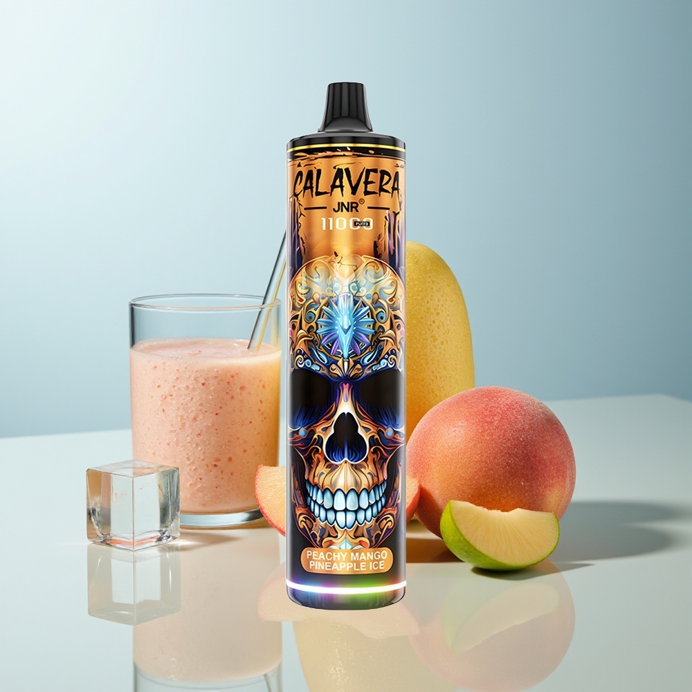 Wholesale Canada JNR Calavera 11000 Puffs 21ml E-Liquid Peach Mango Pineapple Ice
