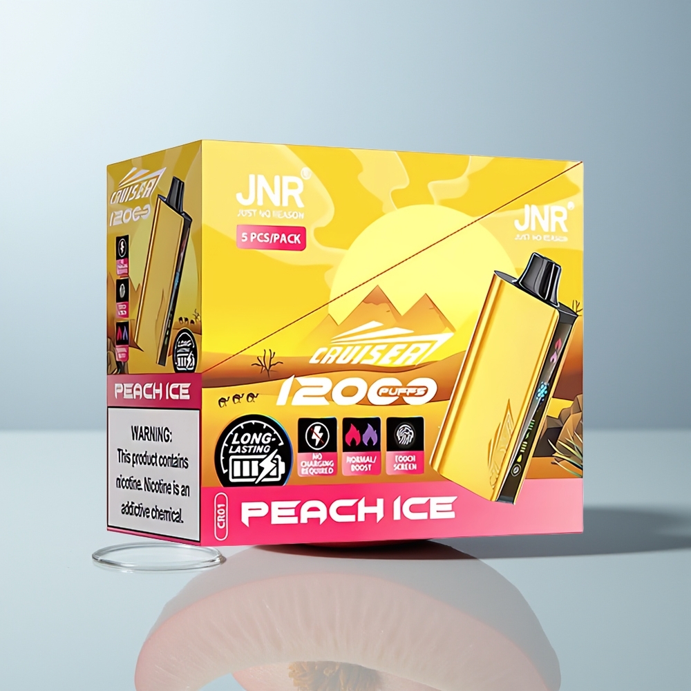 Wholesale Canada JNR Cruiser 12000 Puffs Built-in 3500 mAh Battery Peach Ice