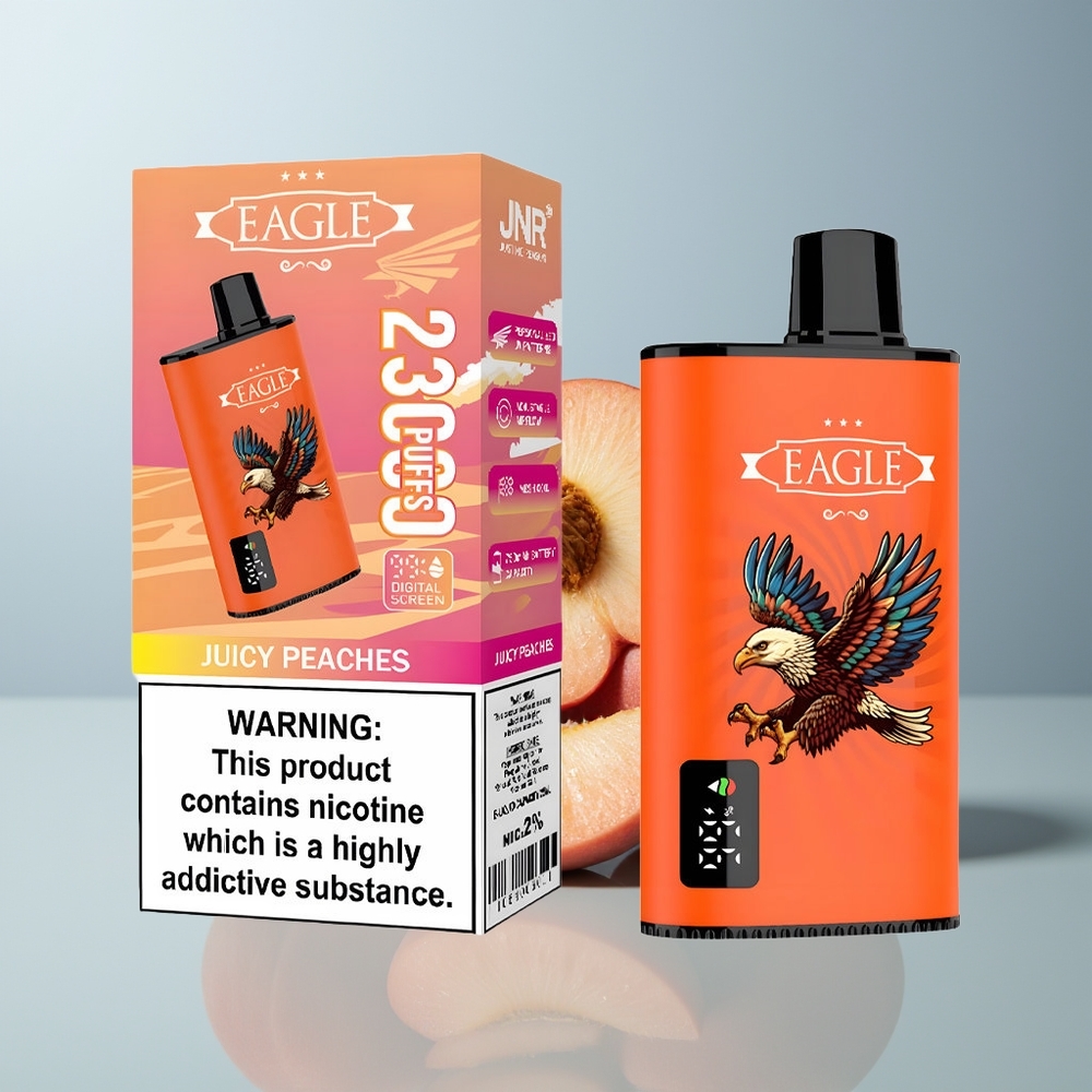 Wholesale Canada JNR EAGLE Smart 23000 Puffs 25ml 2 Juicy Peaches Disposable Vape