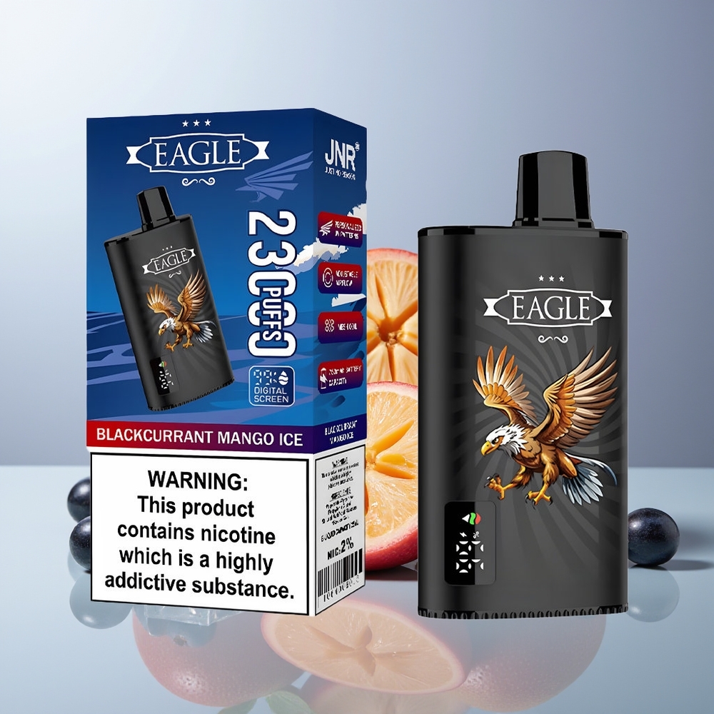 Wholesale Canada JNR EAGLE Smart 23000 Puffs 25ml 2 Nicotine Blackcurrant Mango Ice Disposable Vape