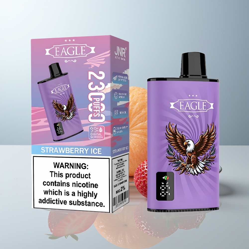 Wholesale Canada JNR EAGLE Smart 23000 Puffs Adjustable Airflow 25ml Strawberry Ice Disposable Vape