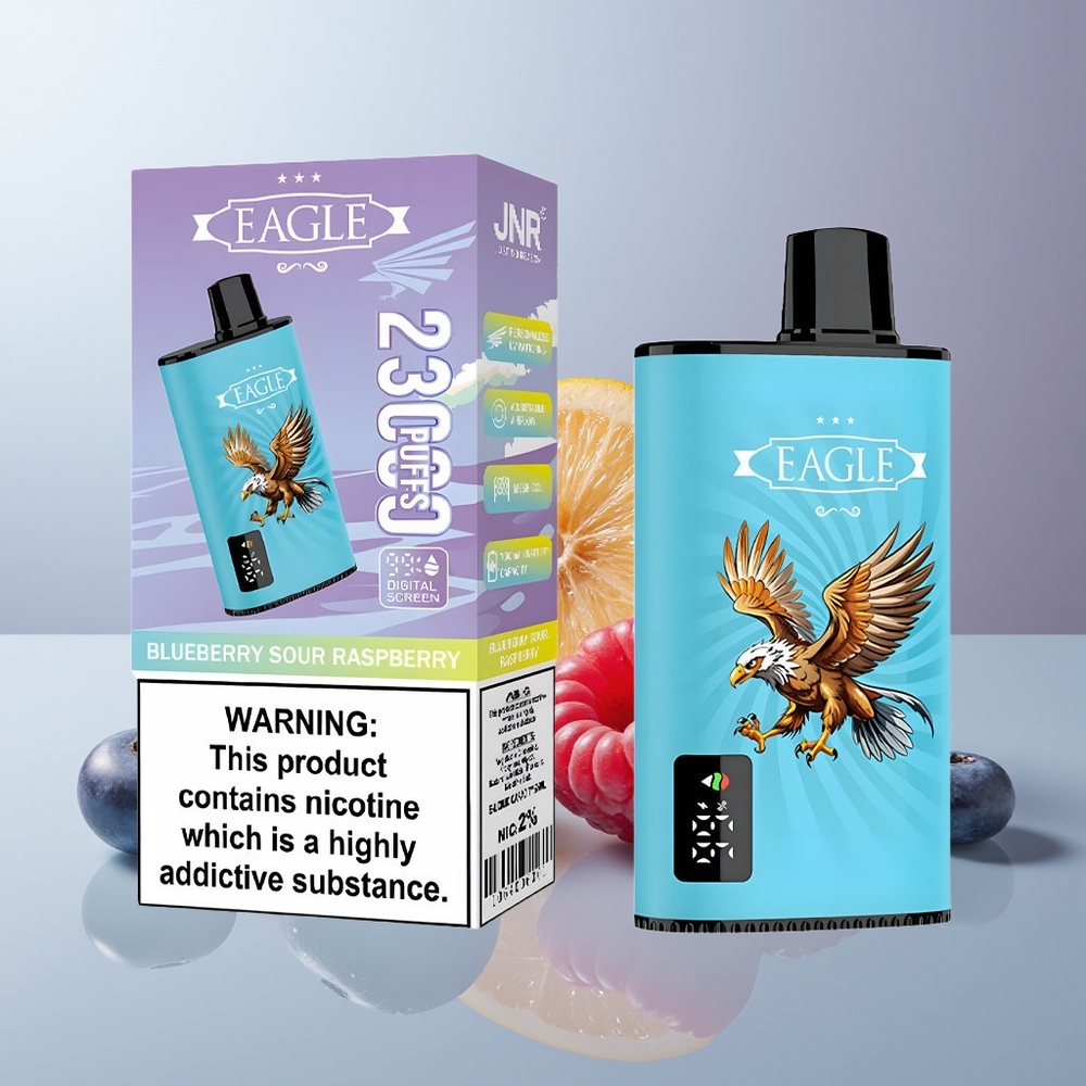 Wholesale Canada JNR EAGLE Smart 23000 Puffs Digital Screen Adjustable Airflow Blueberry Sour Raspberry