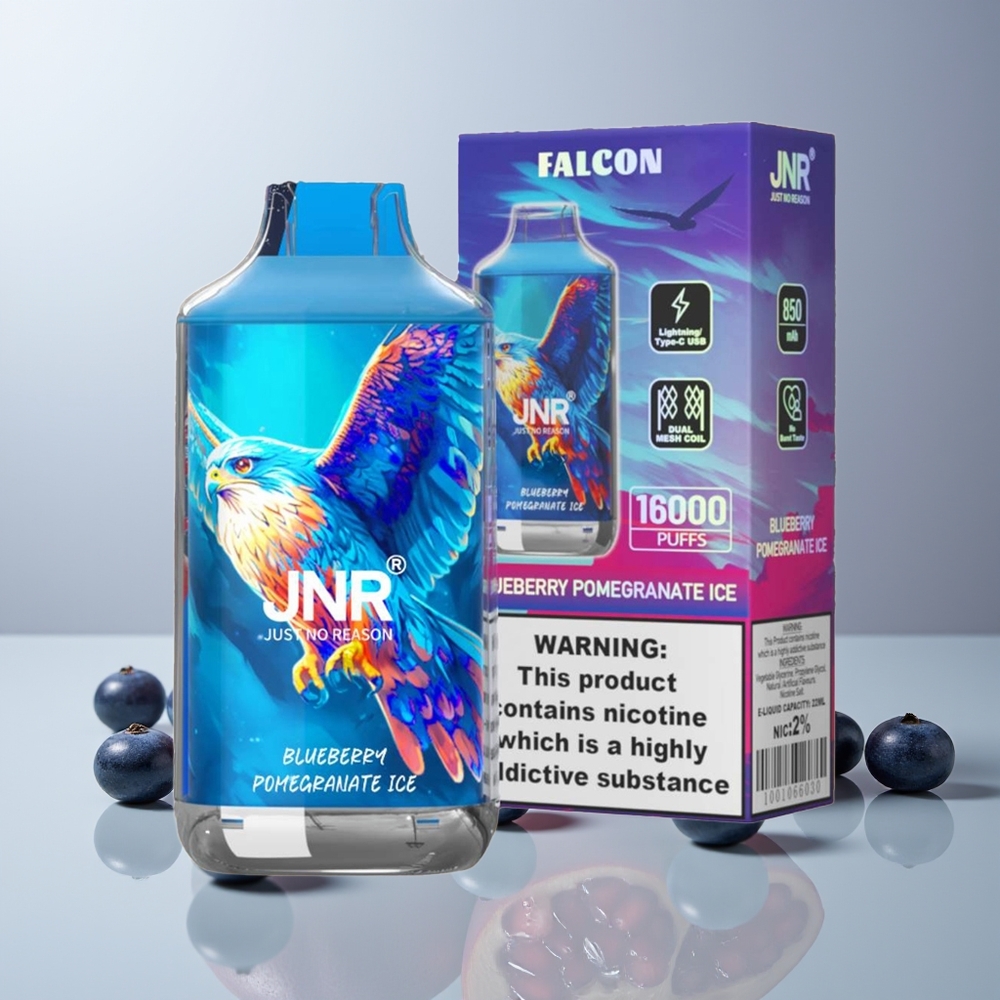 Wholesale Canada JNR Falcon 16000 Puffs 22ml Blueberry Pomegranate Ice