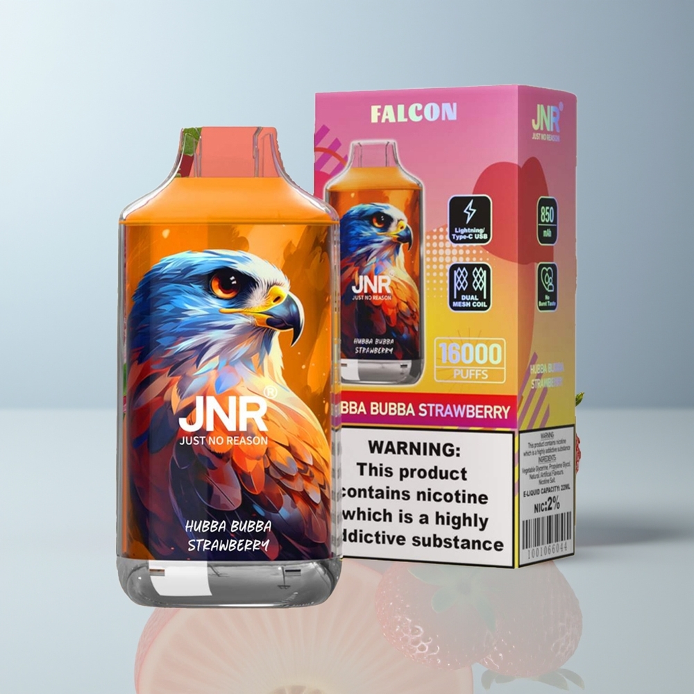 Wholesale Canada JNR Falcon 16000 Puffs 22ml Hubba Bubba Strawberry