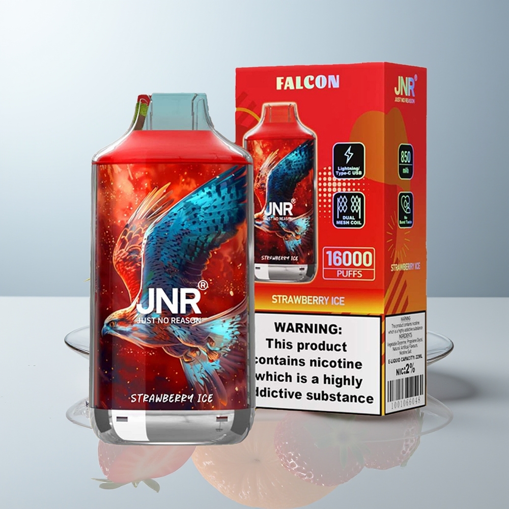 Wholesale Canada JNR Falcon 16000 Puffs 22ml Strawberry Ice