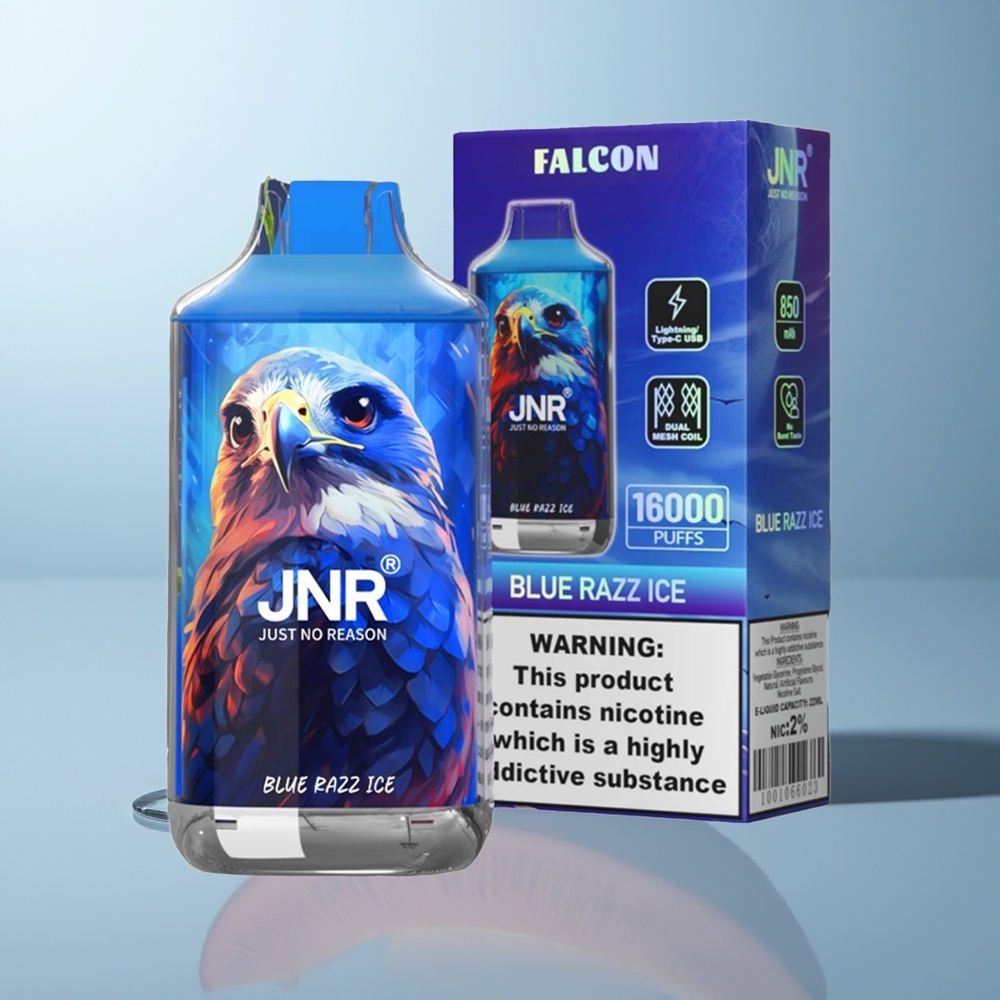 Wholesale Canada JNR Falcon 16000 Puffs Dual Mesh Coil Blue Razz Ice